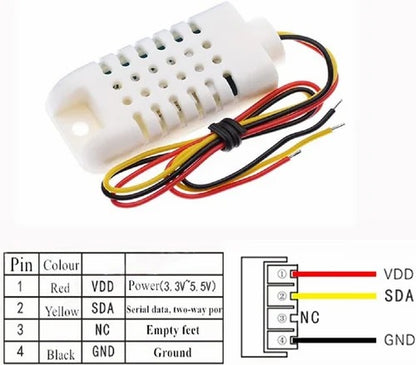 AM2302 Digital Temperature and Humidity Sensor (wired DHT22)