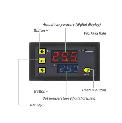 W3230 DC12V Digital Temperature Controller Microcomputer Thermostat Switch