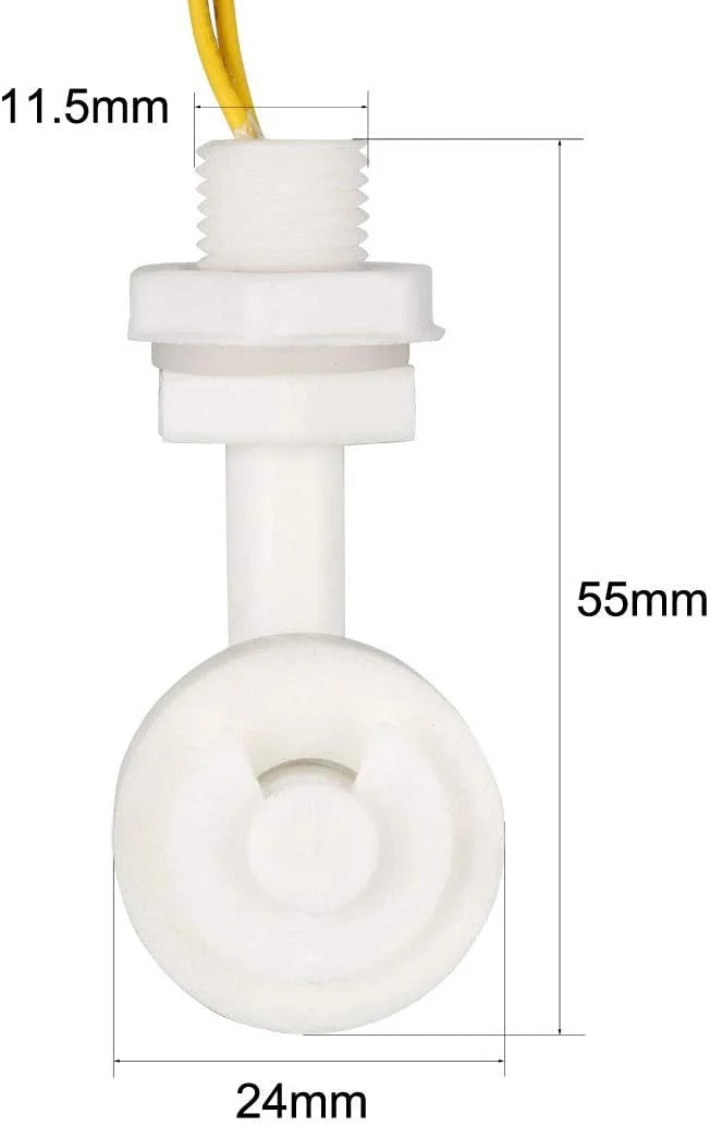 Side-Mounted Small Float Level Control Switch: 55mm Plastic Float Switch