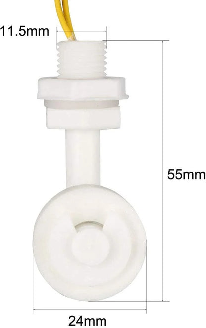 Side-Mounted Small Float Level Control Switch: 55mm Plastic Float Switch