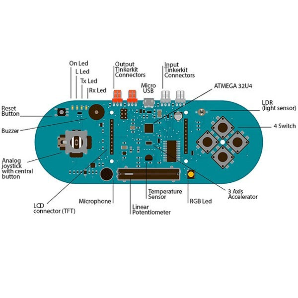 ESPLORA Joystick Photosensitive Sensor Board, Support LCD Compatible with Arduino