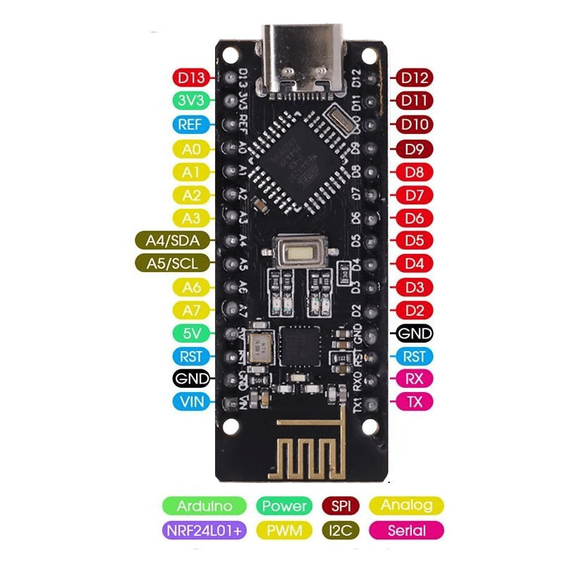 RF Nano Integrated NRF24L01 Wireless Module with Soldering