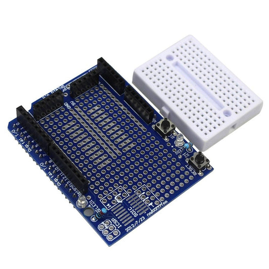 UNO Proto Shield prototype expansion board with SYB-170 mini breadboard