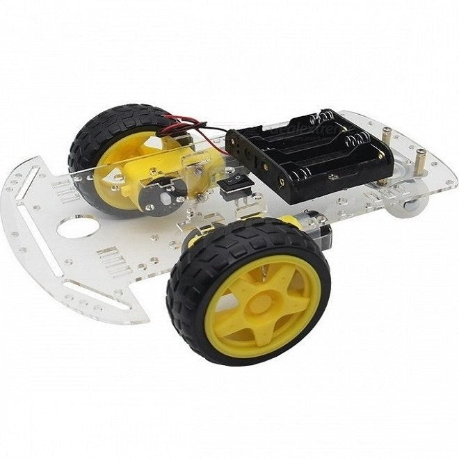 2WD 2 Wheel Transparent Robot Motor Chassis Kit for Arduino