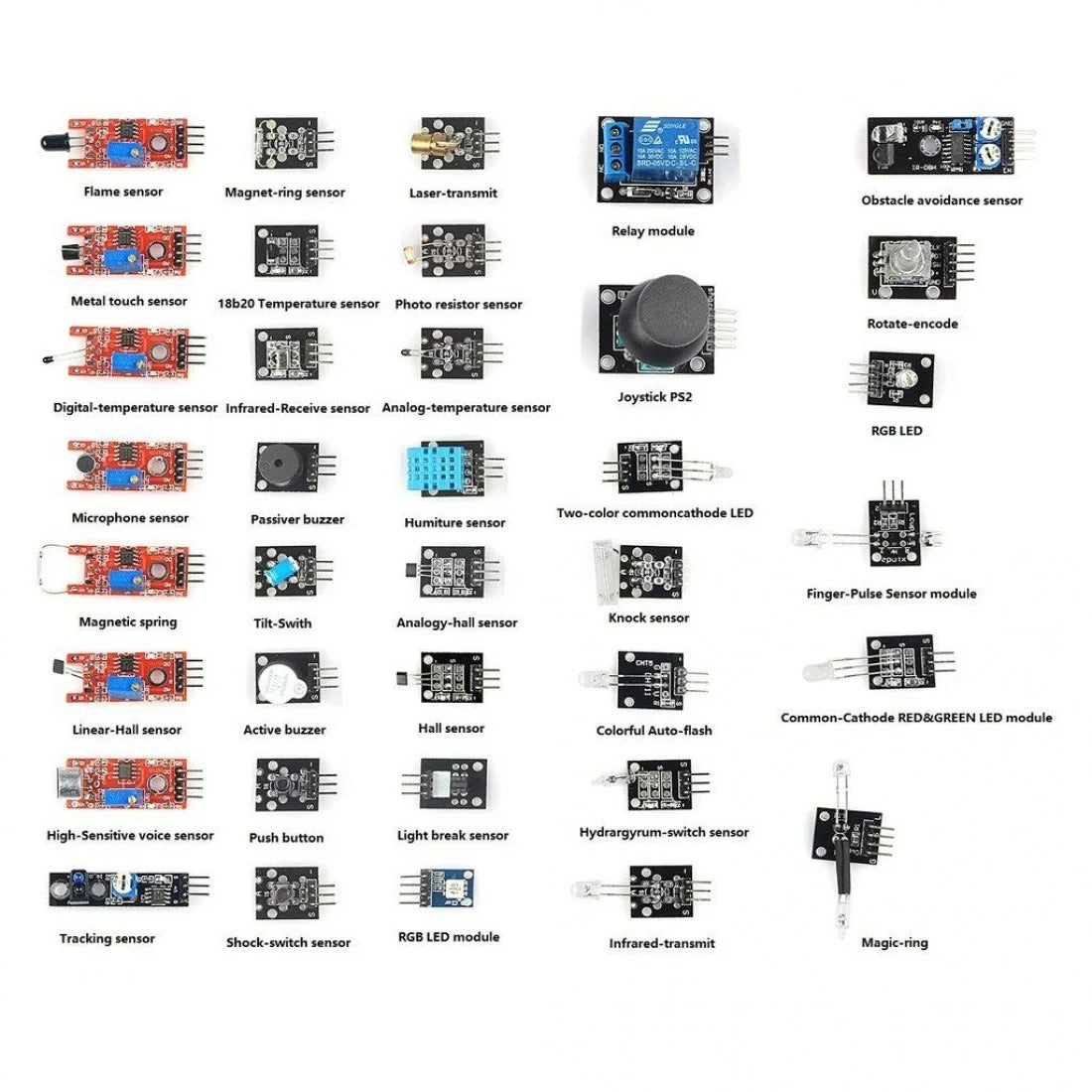 37 in 1 Sensors Kit compatible with Arduino