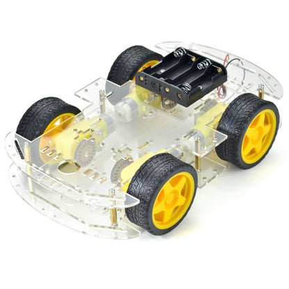 4WD Wheel Double Layer Smart Car Robot Chassis Kit with Speed Encoder