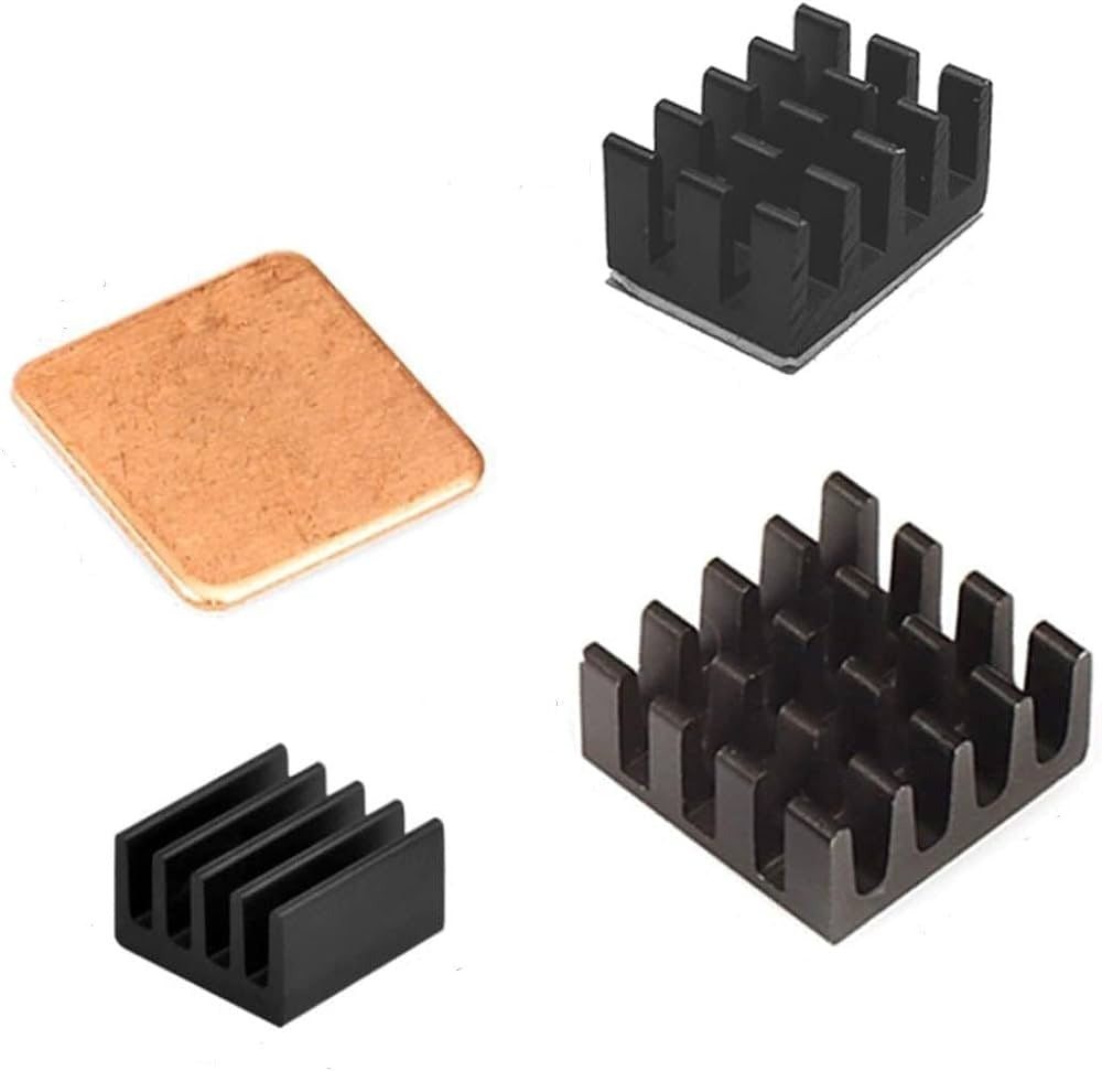 3 in 1 Black Aluminum Heatsink for Raspberry Pi 4