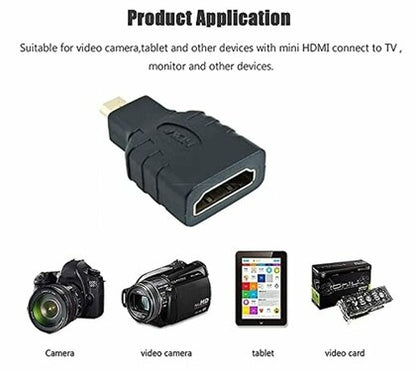 Micro HDMI Male to HDMI Female Adapter for Pi4