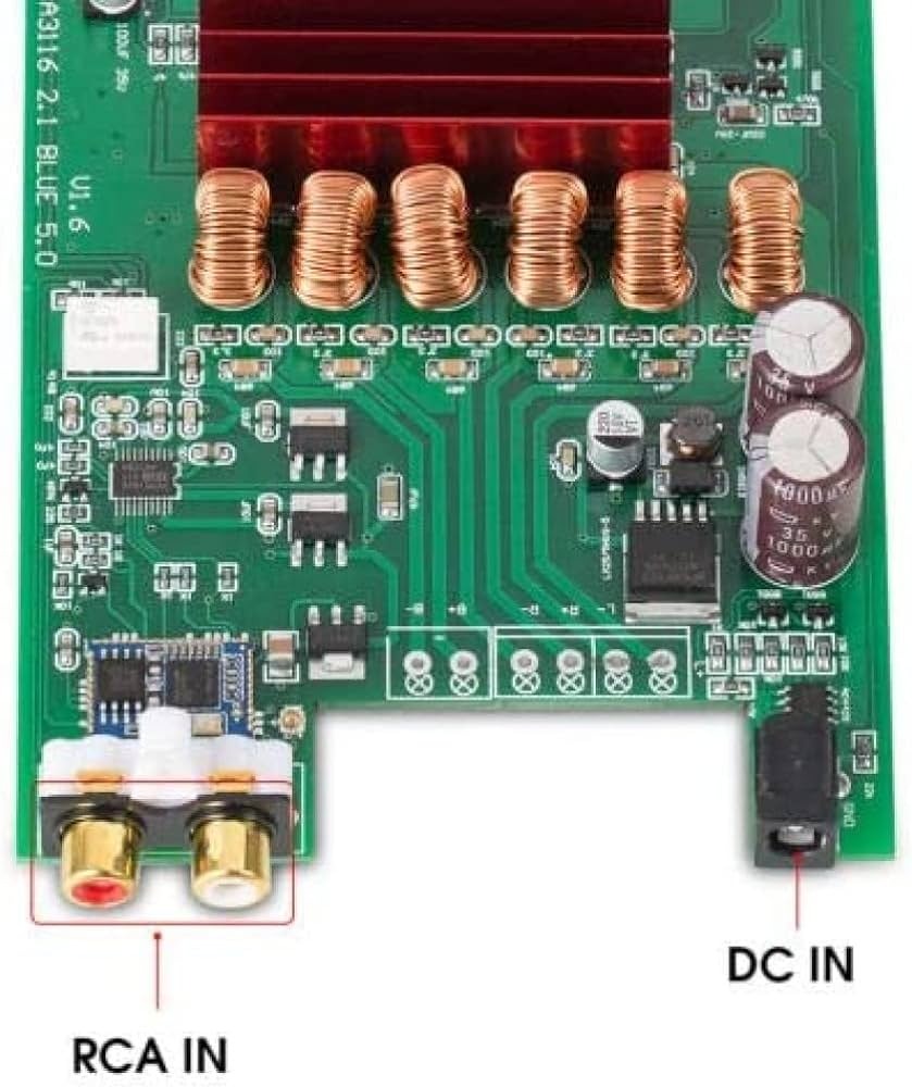 DP1A TPA3116 2.1 Digital Amplifier Board Subwoofer 2*80W+100W BT5.0 APTX HD Power Amp Board