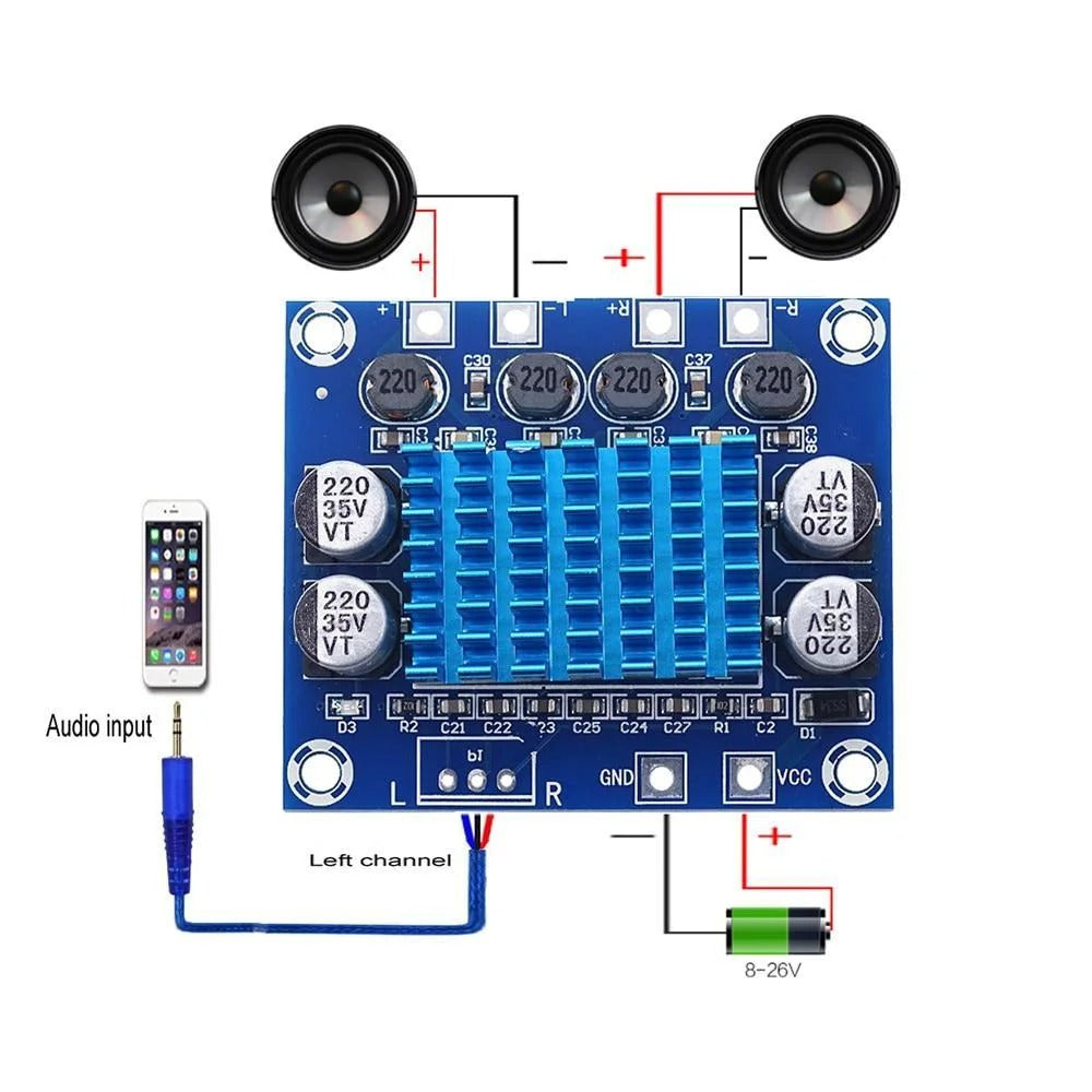 XH-A232 TPA3110 30W+30W 2.0 Channel Digital Stereo Audio Power Amplifier Board