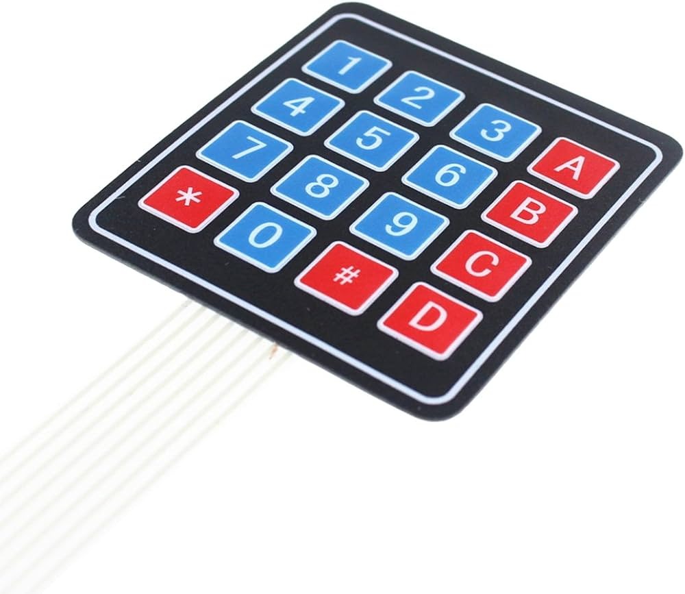 4x3 Matrix Membrane Type Keypad