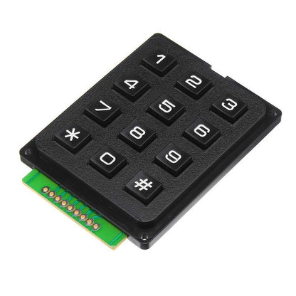 3X4 12-key Keyboard / Keypad Telephone Style – Black