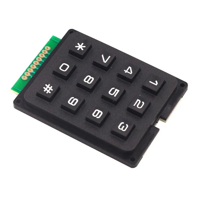 3X4 12-key Keyboard / Keypad Telephone Style – Black