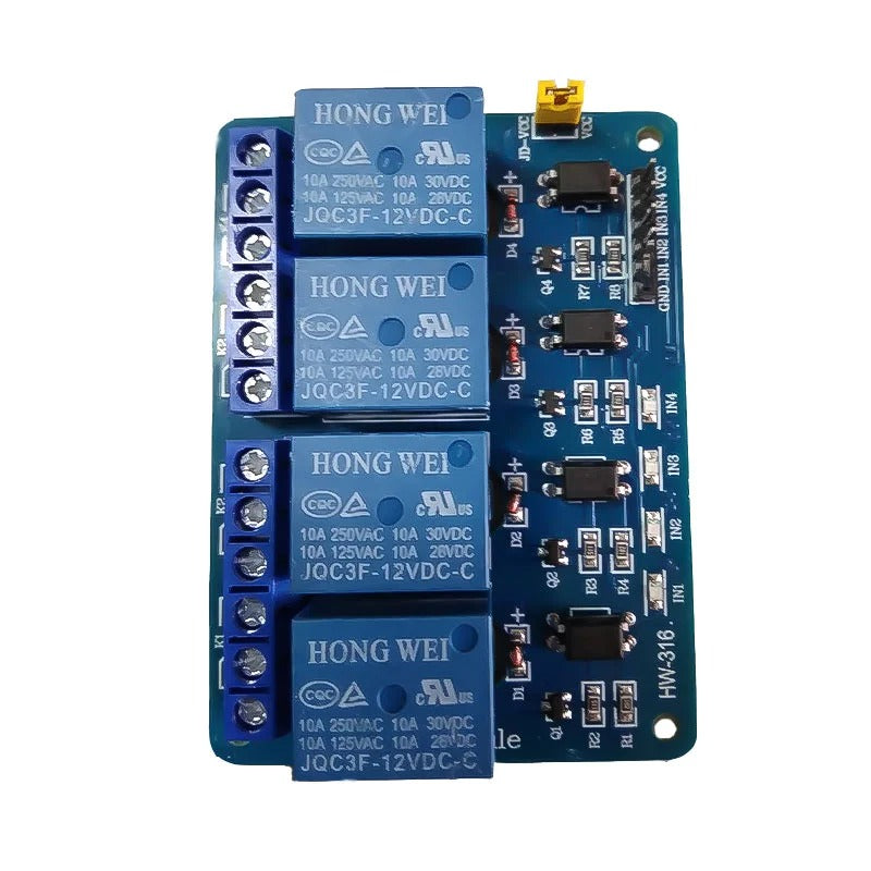 12V 4-Channel Optocoupler Relay Board Module