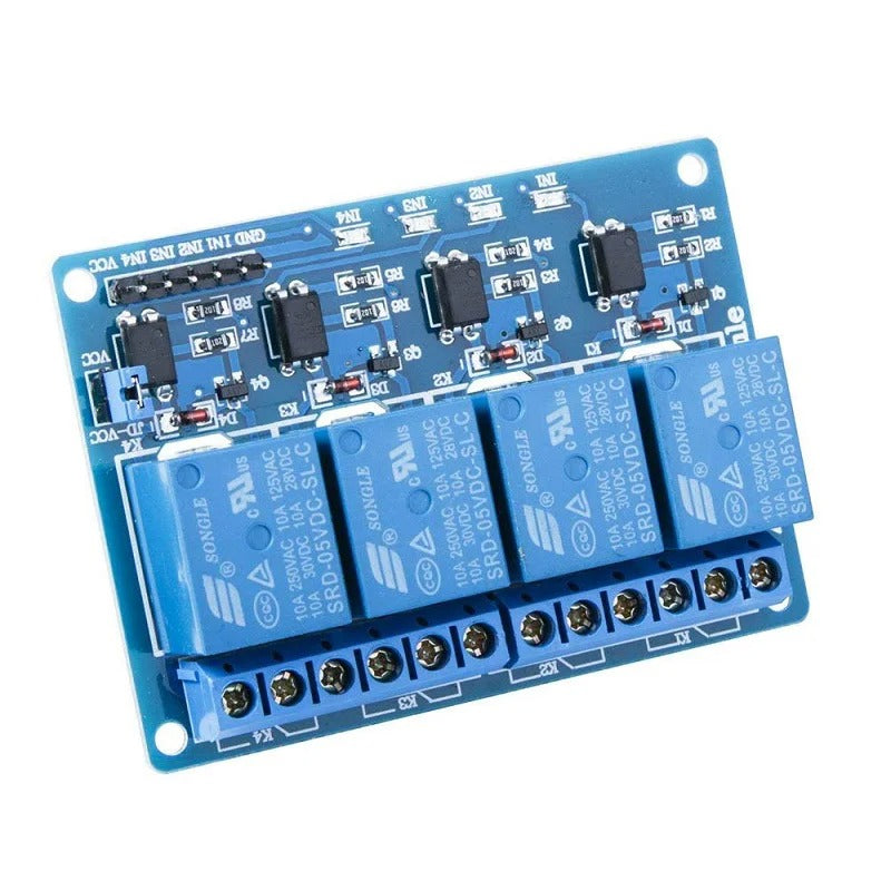 5V 10A 4-Channel Optocoupler Relay Board Module