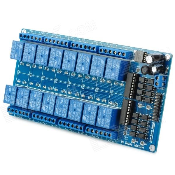 5V 16 Channel Optocoupler Relay Module LM2576 Power Supply