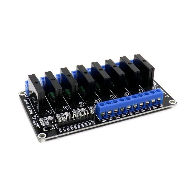 5V 2A 8-Channel SSR G3MB-202P Solid State Relay Module (Low level Trigger)