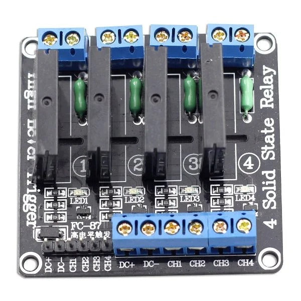 5V 4 Channel SSR Omron G3MB-202P Solid State Relay Module 240V 2A Output with Resistive Fuse