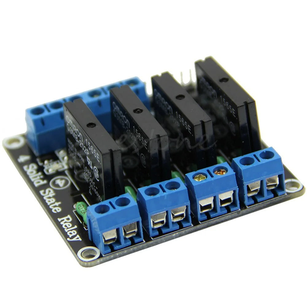 5V 4 Channel SSR Omron G3MB-202P Solid State Relay Module 240V 2A Output with Resistive Fuse