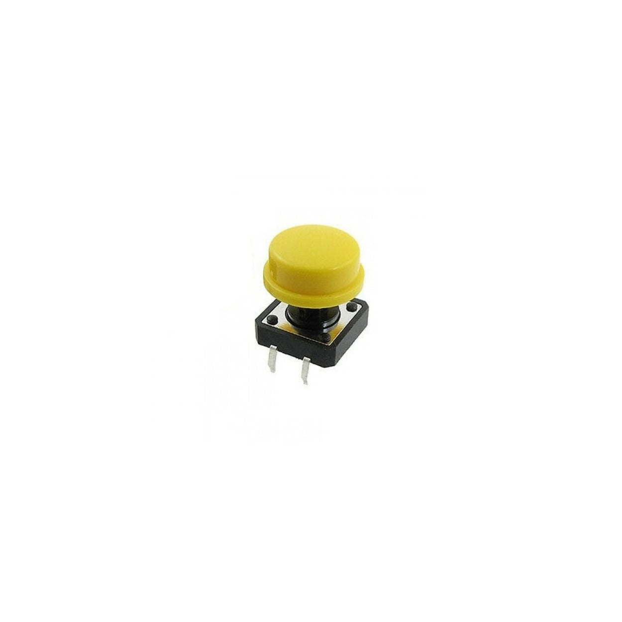 Momentary Tactile Push Button Switch 12x12x7.3mm with Yellow Round Cap – 5 Pcs