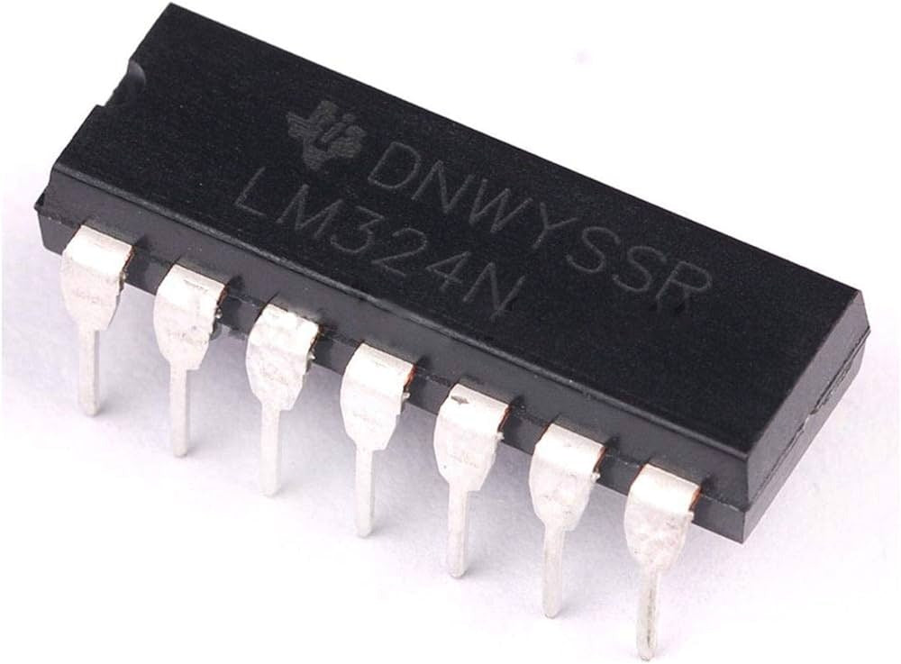 LM324 Low Power Quad Op-Amp IC DIP-14 Package – Pack of 3