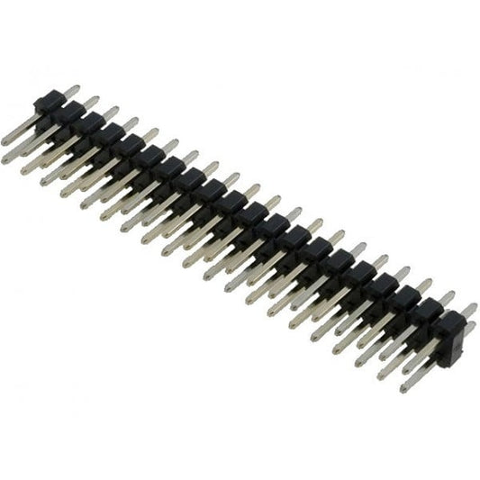 2.54MM Pitch 40 Pin Male Double Row (2 - 20) Pin Header Strip Breakable – 2Pcs