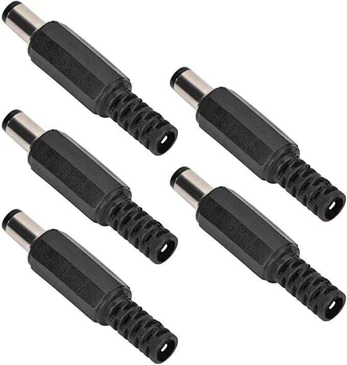 DC Power Jack Male connector 2.1 x 5.5mm – 5 Pcs