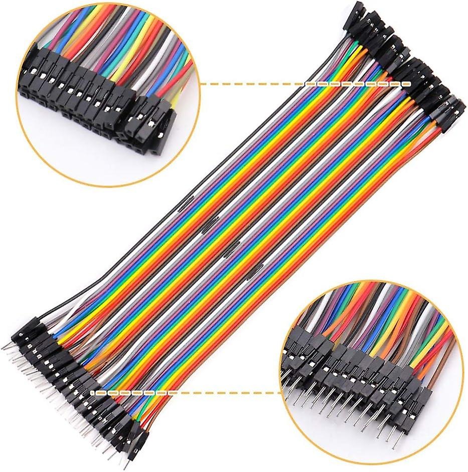 Male to Female Breadboard Jumper Cable 20CM – 40 Pcs