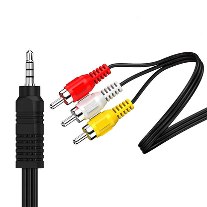 3.5mm Stereo Male to 3 RCA Male Audio Video AV Cable 1.5 Meter