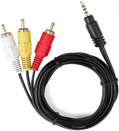 3.5mm Stereo Male to 3 RCA Male Audio Video AV Cable 1.5 Meter