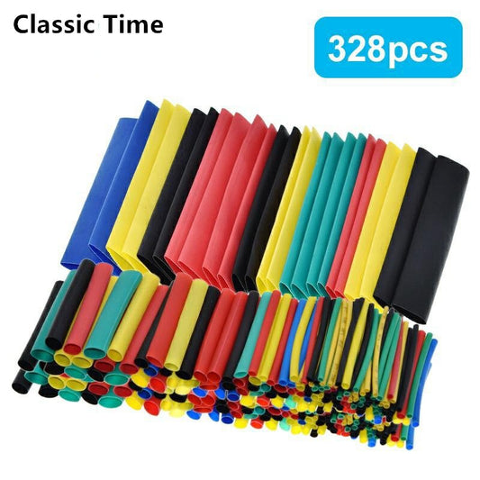 28pcs Colorful Assorted Heat Shrink Tube Set - 5 Colors, 8 Sizes Tubing Wrap Sleeve Combo