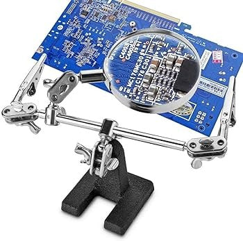 Multipurpose Precision Welding Soldering Iron Stand with Magnifying Glass (Helping Hands)