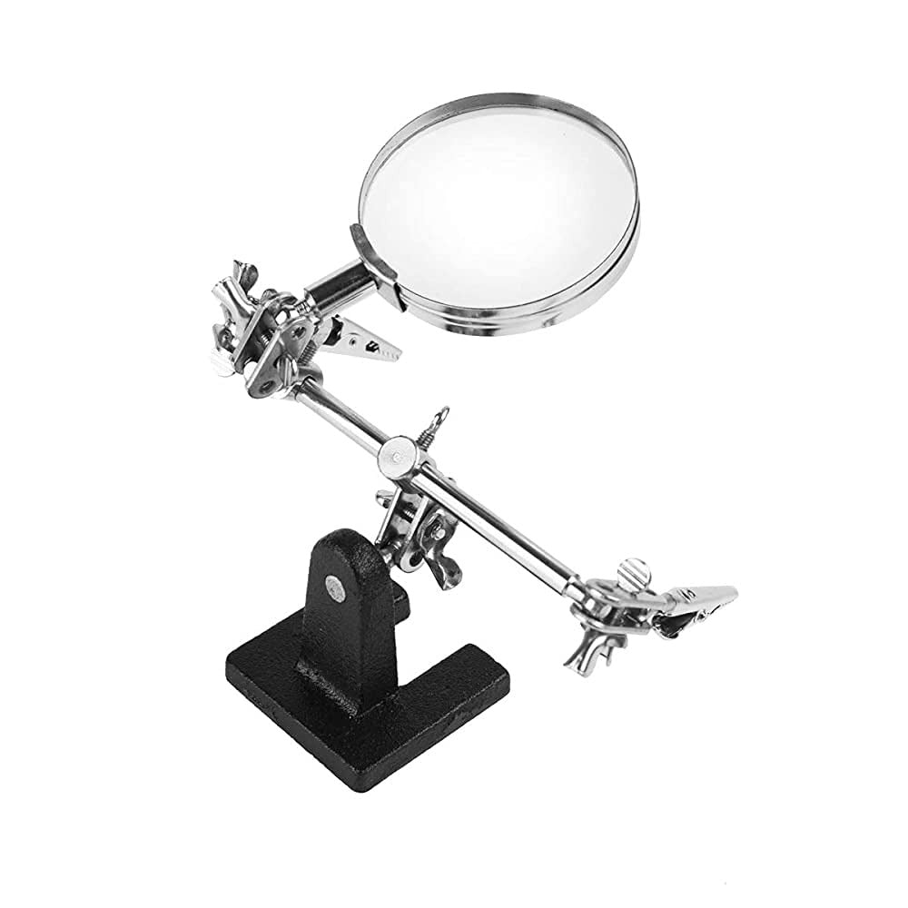 Multipurpose Precision Welding Soldering Iron Stand with Magnifying Glass (Helping Hands)