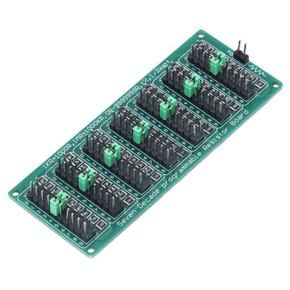 Green 7 Decade 1R – 9999999R Programmable Resistor Resistance Board Module