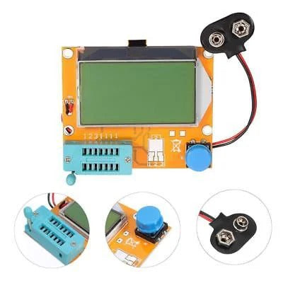 9V Battery Operated LCR-T4 12864 LCD Graphical Transistor Tester Resistance Capacitance ESR SCR Meter