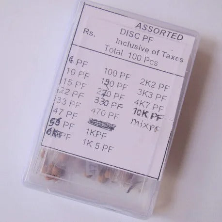 Mix Assorted Ceramic Capacitor Box – 20 Values (5 Piece Each Value)