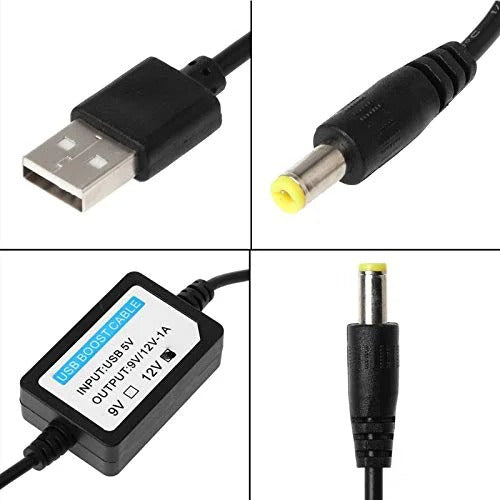 USB Power DC 5V 1A to DC 12V Step Up Module USB Booster Converter Adapter Cable 2.1 - 5.5mm Plug