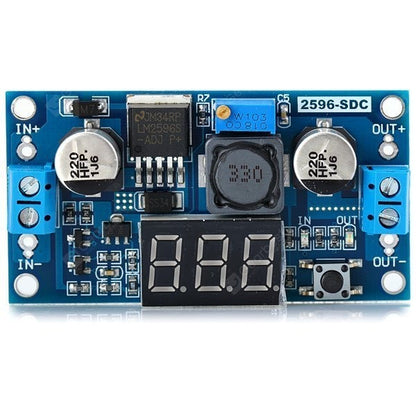 LM2596 2A DC-DC Buck Step-down Converter Module DC 4.0~40 to 1.3-37V with LED Voltmeter