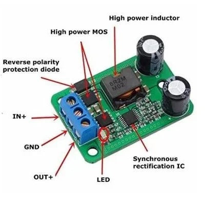 DC-DC Step-Down Buck Converter Power Supply Module 24V 12V 9V to 5V 5A 25W Replace LM2596S