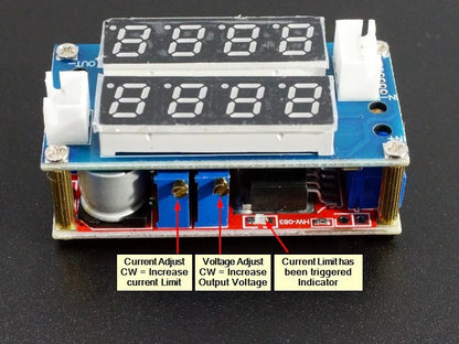 XL4015 5A Variable Voltage & Current Step Down Power Module with LED Display