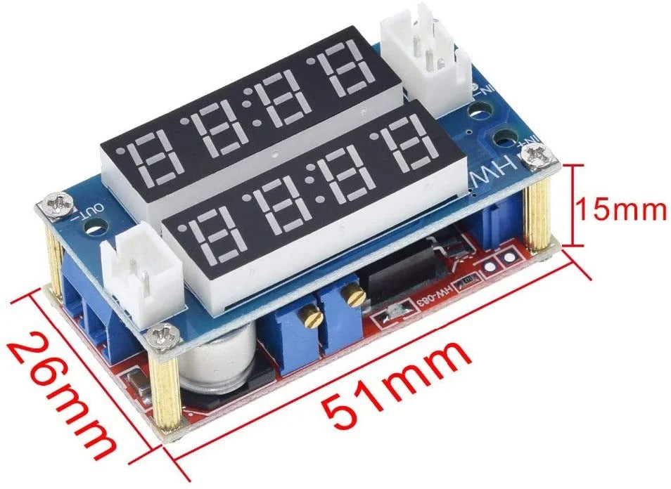 XL4015 5A Variable Voltage & Current Step Down Power Module with LED Display