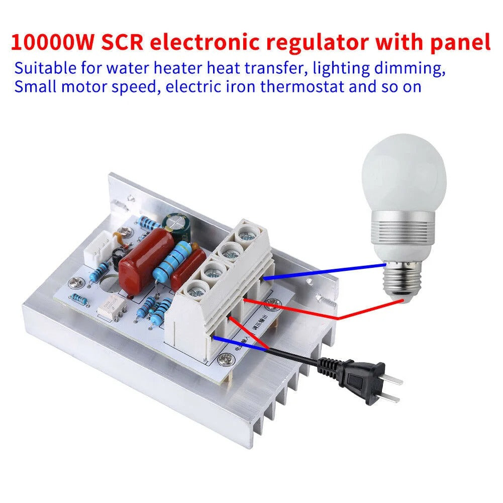 10000W Super Power Thyristor Electronic Voltage Regulator, Adjust Light Speed Temperature