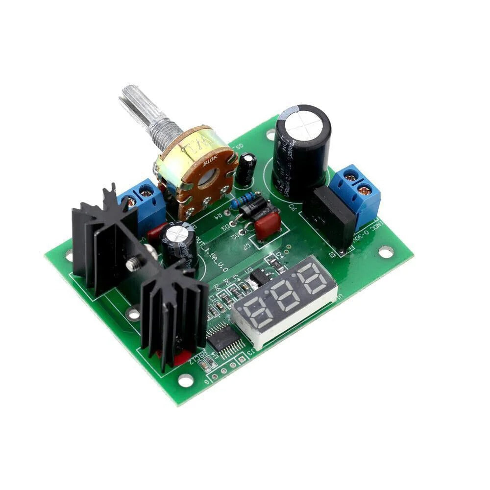 LM317 AC/DC Adjustable Voltage Regulator Step-down Buck Converter Module LED Voltmeter