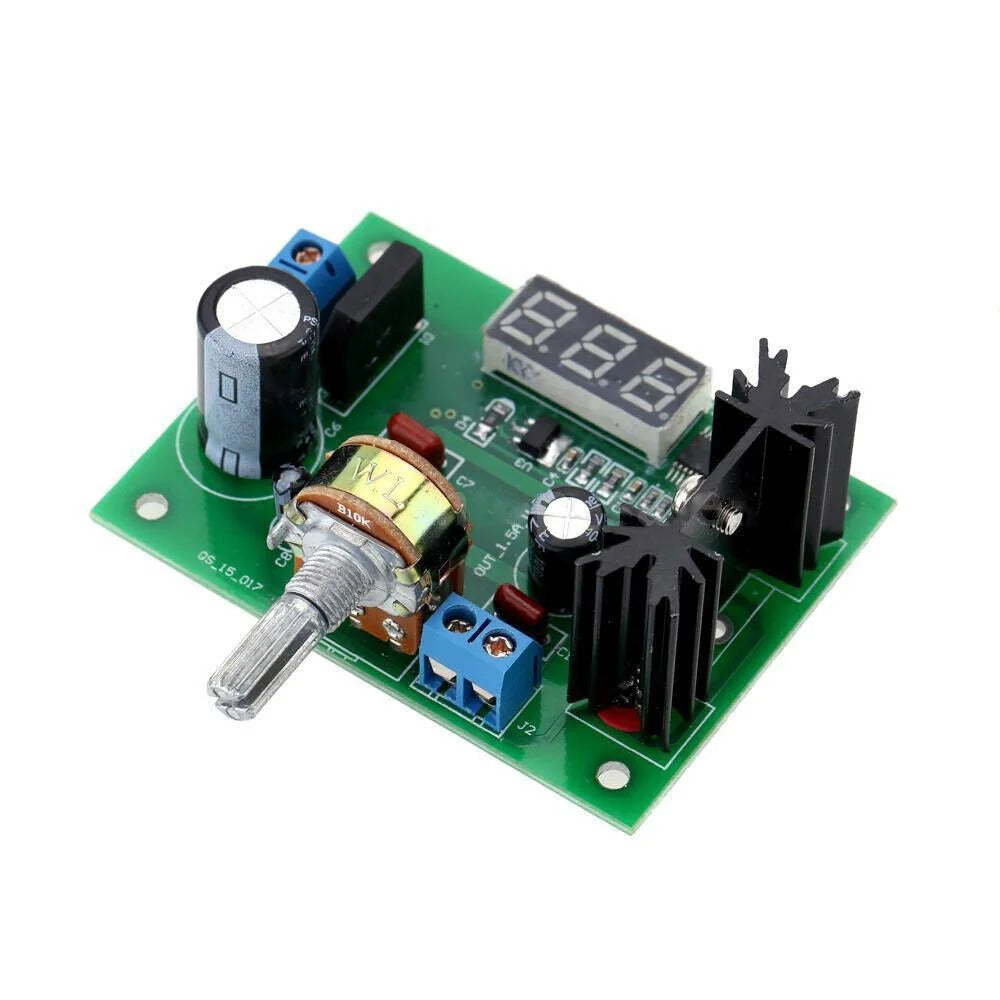 LM317 AC/DC Adjustable Voltage Regulator Step-down Buck Converter Module LED Voltmeter