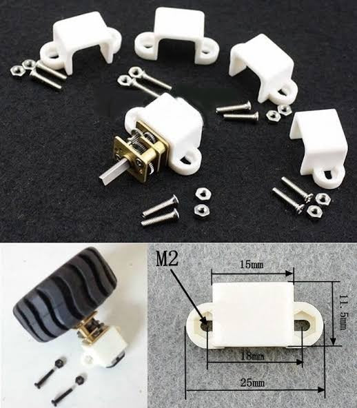 Mounting Bracket for N20 Micro Gear motor- 2pcs