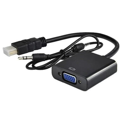 HDMI male to VGA Female Converter, with 3.5 mm Audio Out