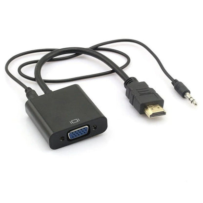 HDMI male to VGA Female Converter, with 3.5 mm Audio Out