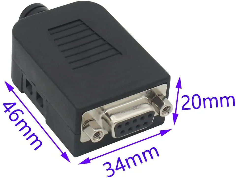 DB9 Female Screw Terminal to RS232 RS485 Conversion Board with Shell and Nut