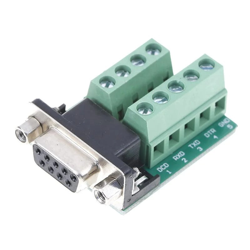 DB9 Female Screw Terminal to RS232 RS485 Conversion Board without Cover