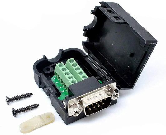 DB9 Male Screw Terminal to RS232 RS485 Conversion Board with Shell and Nut